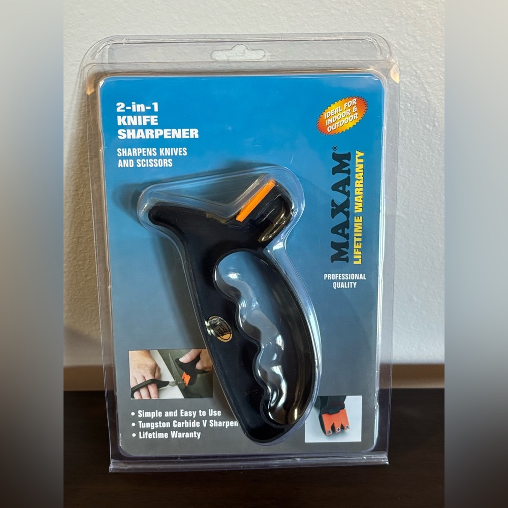 NWT Maxam 2-in-1 Knife Sharpener
